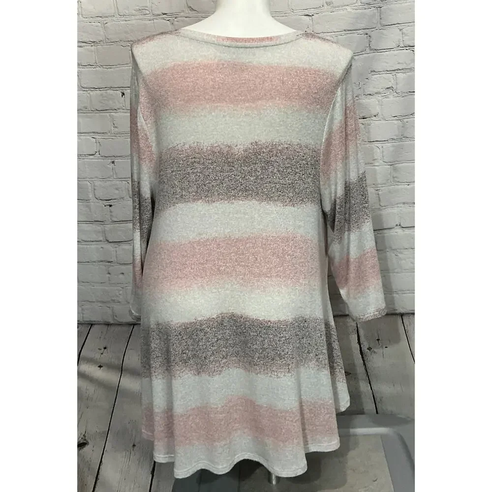 Lane Bryant Women's Ombré Striped Sweater (Size 22/24)